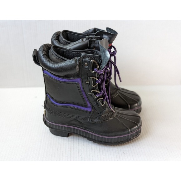 Panda Shoes - Panda Thermolite Insulated Winter Boots YouSz 6 Black Purple